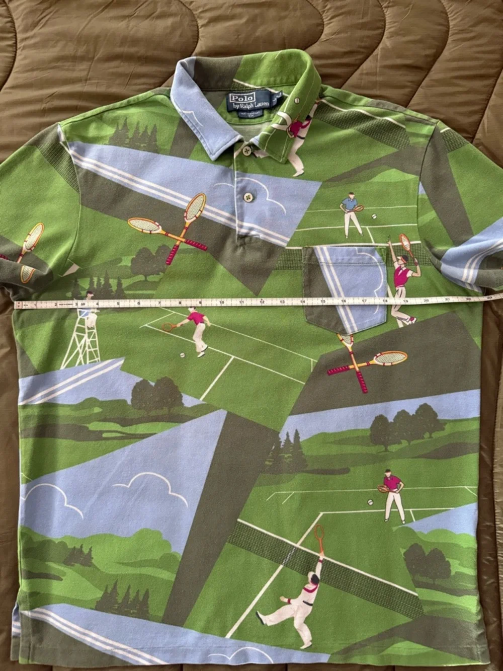 POLO Ralph Lauren 🎾 Tennis print Polo shirt circa 2014 - Picture 7 of 9